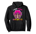 I Love Anime And Robots Kawaii Otaku Hoodie - Graphic Print for Adults - T-Shirt, Sweatshirt, Hoodie