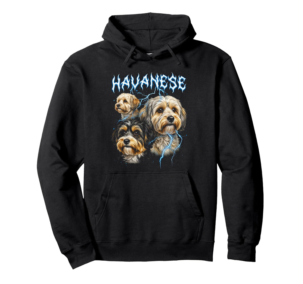 Havanese 90S Heavy Metal Dog Lover Havanese Hoodie - Novelty Apparel Unisex - T-Shirt, Sweatshirt, Hoodie