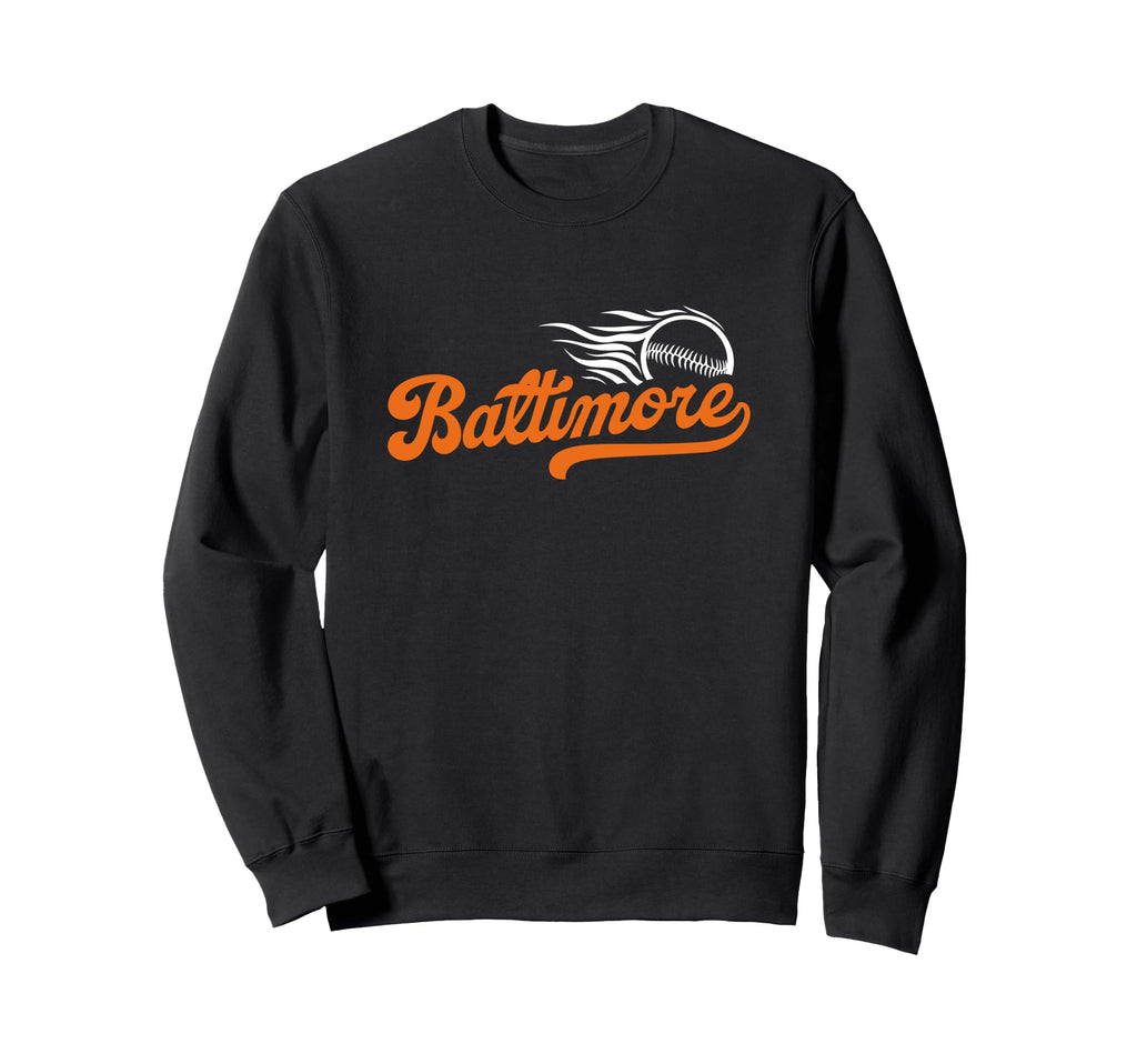 Baltimore Baseball Minimalist Sweatshirt - Fun Novelty Design Men Women - T-Shirt, Sweatshirt, Hoodie