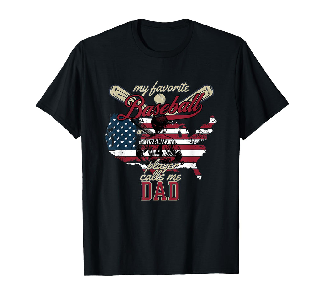 Baseball Dad Usa Favorite Player T-Shirt - Novelty Apparel for Adults - T-Shirt, Sweatshirt, Hoodie