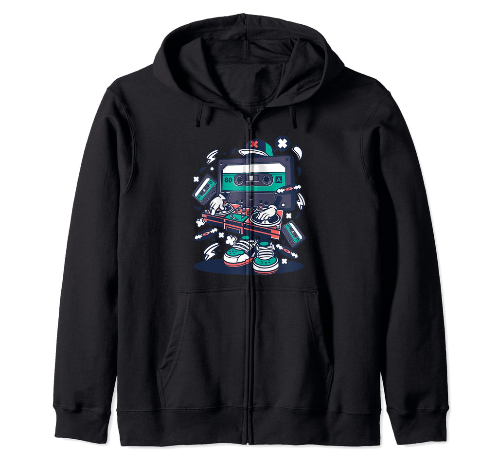 Cassette Disk Jockey Music Tape Gift Awesome T-Shirt - Graphic Print Unisex - T-Shirt, Sweatshirt, Hoodie