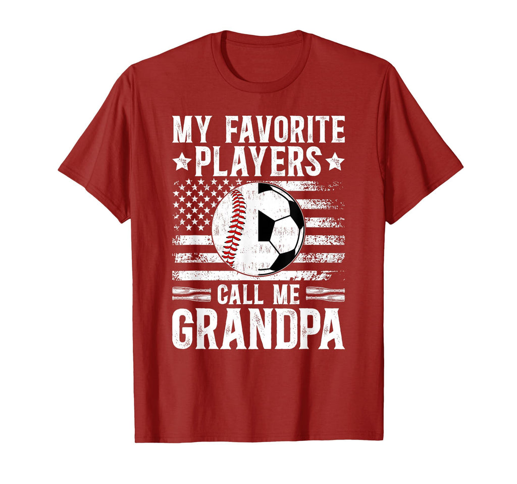 My Favorite Players Call Me Grandpa Soccer T-Shirt - Graphic Print Unisex - T-Shirt, Sweatshirt, Hoodie