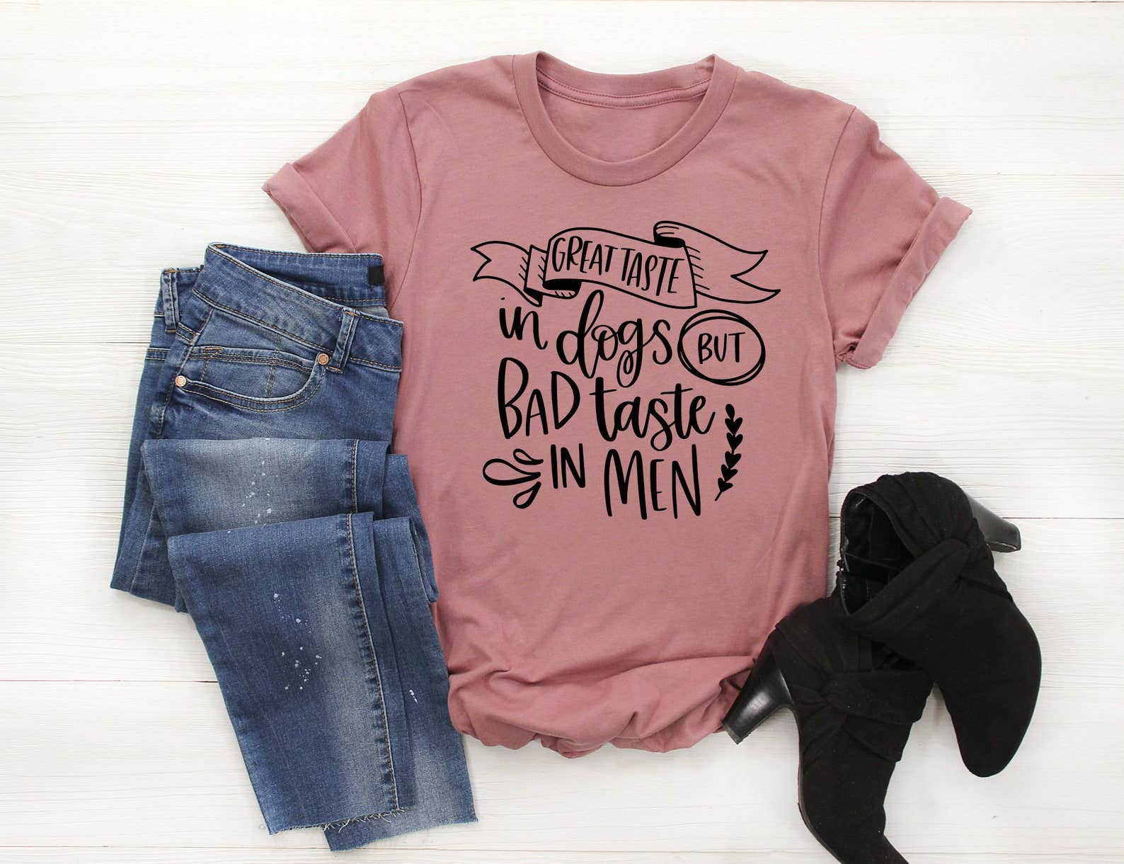 Great Taste in Dogs But Dad Men - Adult & Kids T-Shirts, Sweatshirts & Hoodies apparel design preview 1