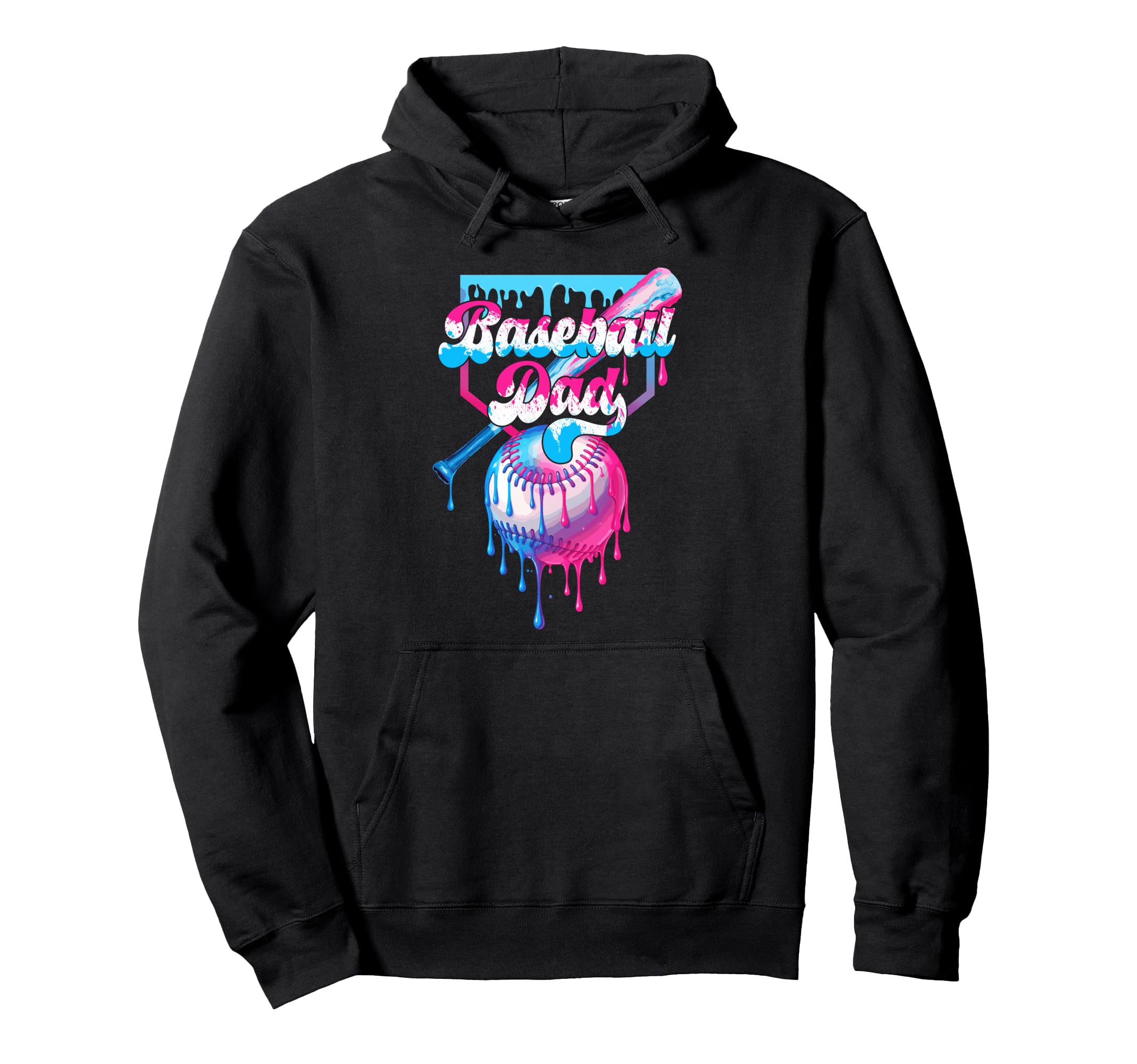 Baseball Dad Funny Fathers Day Ice Hoodie - Streetwear Style Men Women - T-Shirt, Sweatshirt, Hoodie