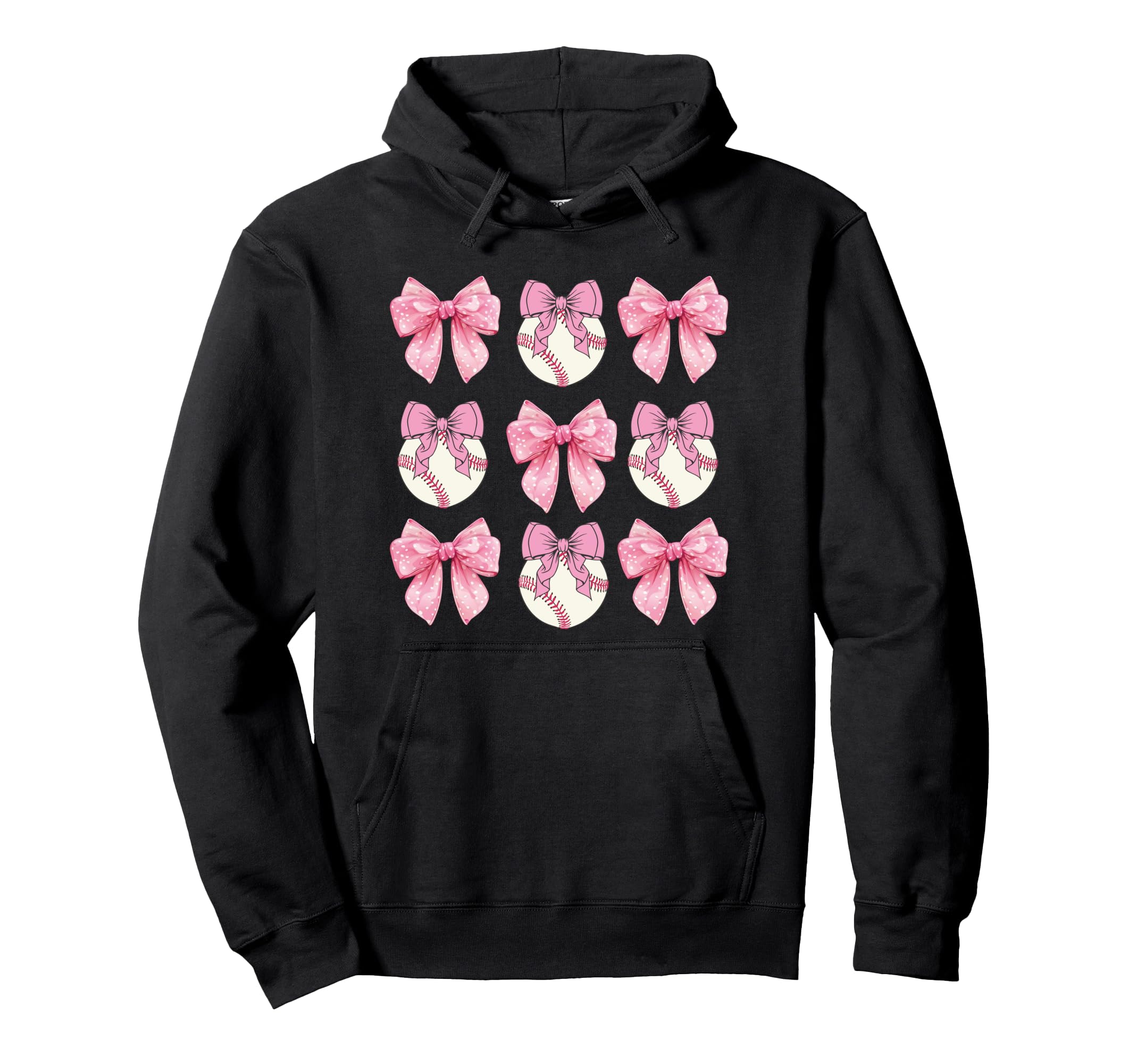 Baseball Coquette Bow Baseball Mom Mothers Hoodie - Novelty Apparel Unisex - T-Shirt, Sweatshirt, Hoodie