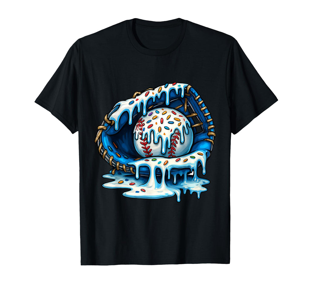 Baseball Drip Ice Cream Sprinkles T-Shirt - Casual Everyday Wear Men Women - T-Shirt, Sweatshirt, Hoodie