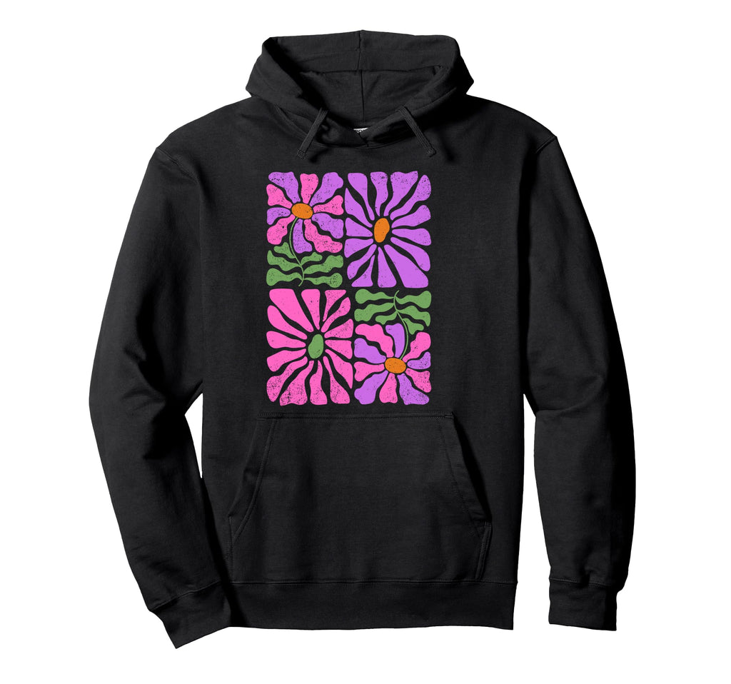 Boho Abstract Flowers Hoodie - Trendy Graphic Unisex - T-Shirt, Sweatshirt, Hoodie