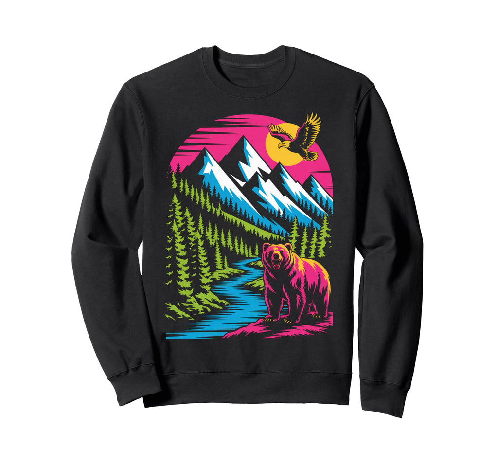 Wildlife Nature Inspired Usa Hoodie - Custom Art Print Men Women - T-Shirt, Sweatshirt, Hoodie
