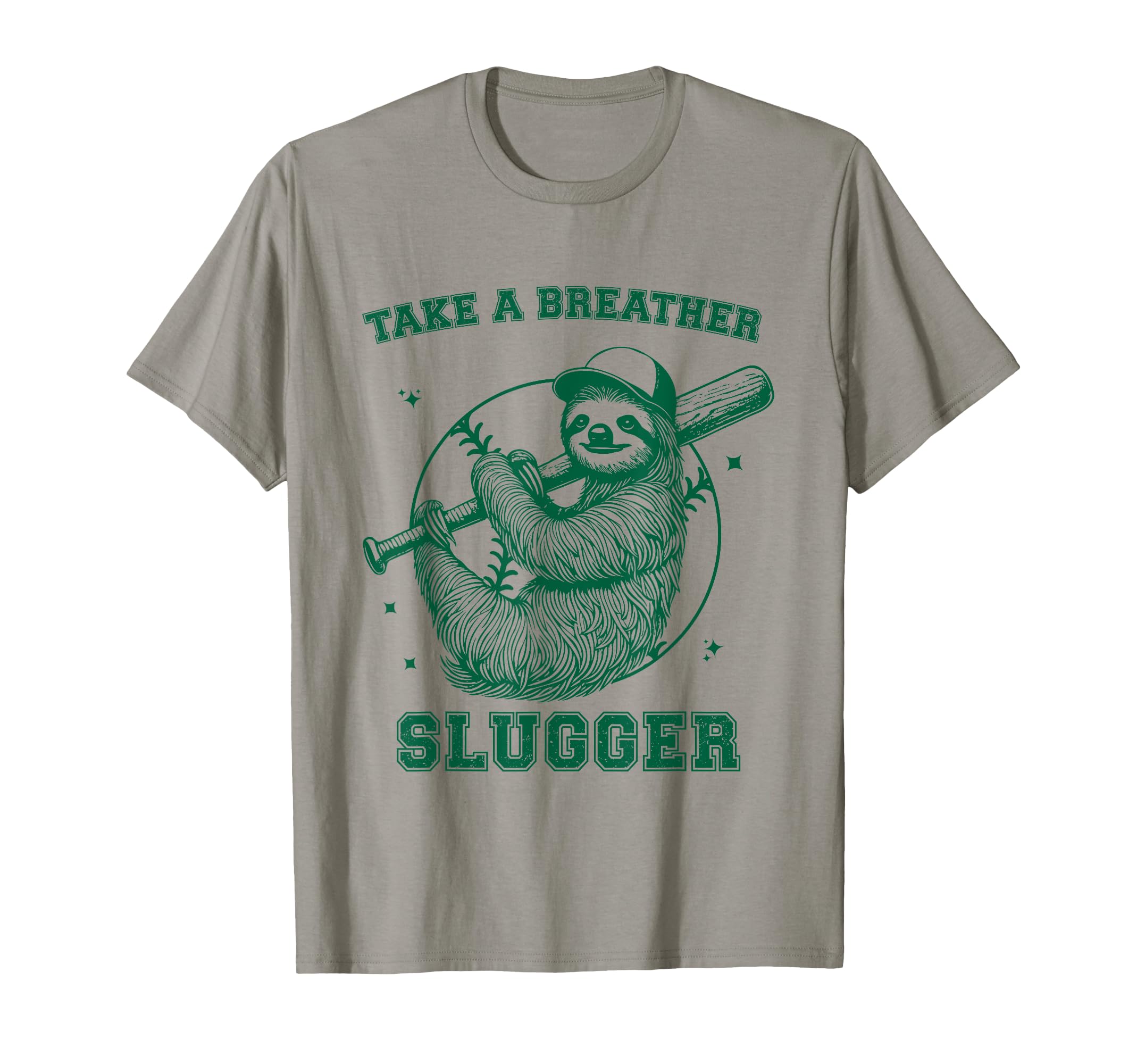 Take Breather Slugger Sloth Baseball T-Shirt - Unique Graphic Unisex - T-Shirt, Sweatshirt, Hoodie