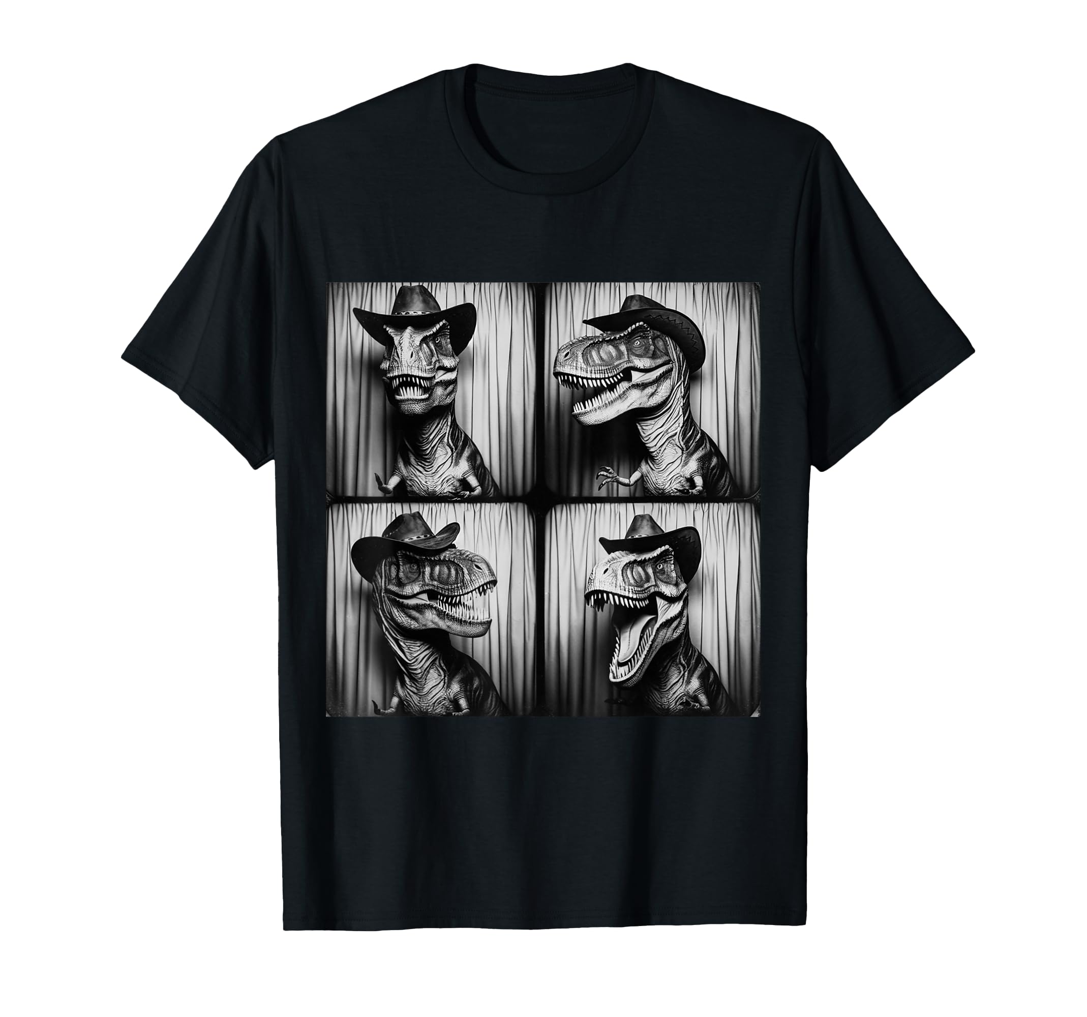 Trex Cowboy Hat Dinosaur Dino Funny T-Shirt - Minimalist Print Men Women - T-Shirt, Sweatshirt, Hoodie