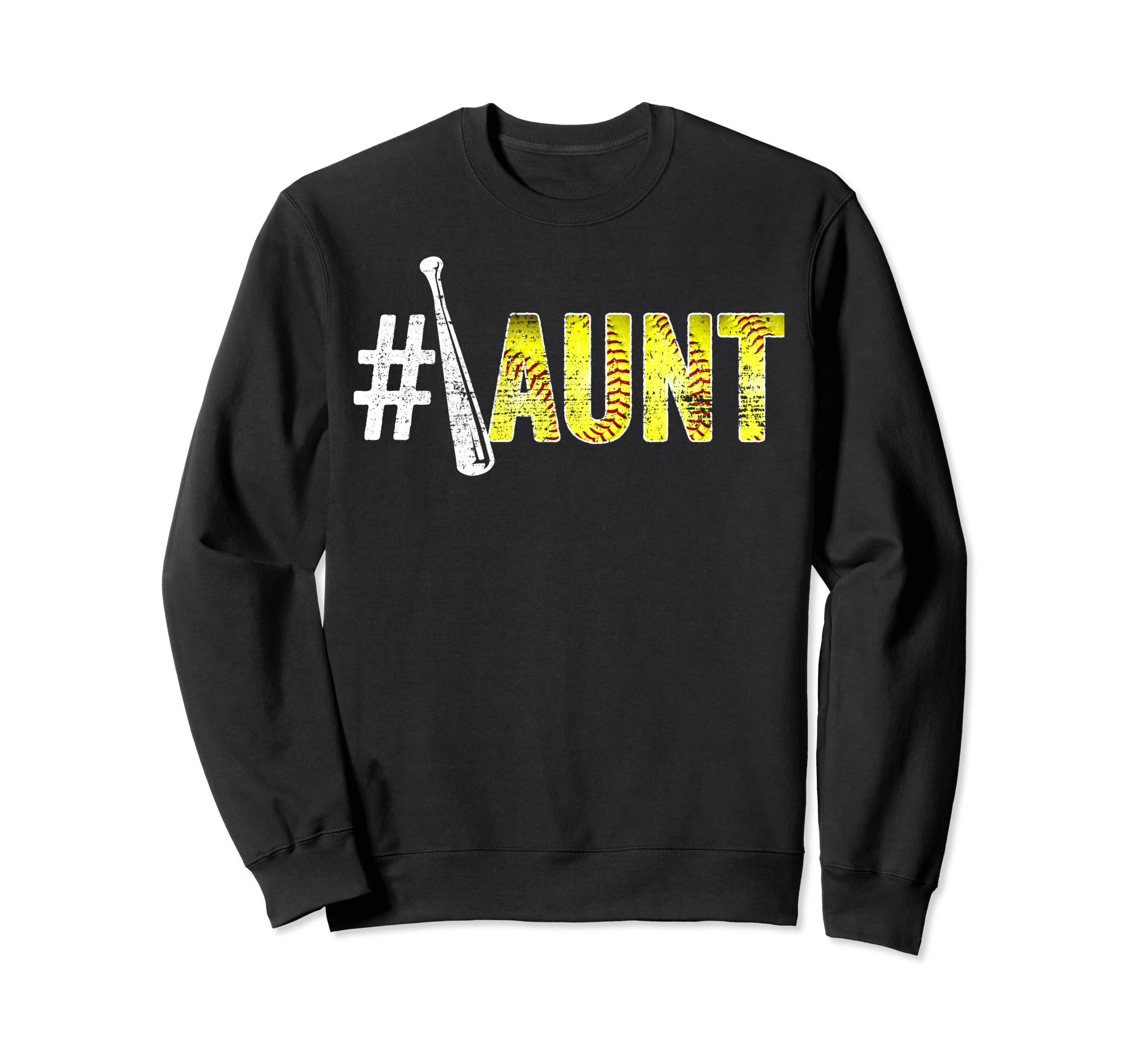 Number One Softball Aunt Mothers Sweatshirt - Fun Novelty Design Unisex - T-Shirt, Sweatshirt, Hoodie