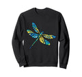 Dragonfly Tie Dye Colorful Hippie Sweatshirt - Custom Art Print Unisex - T-Shirt, Sweatshirt, Hoodie