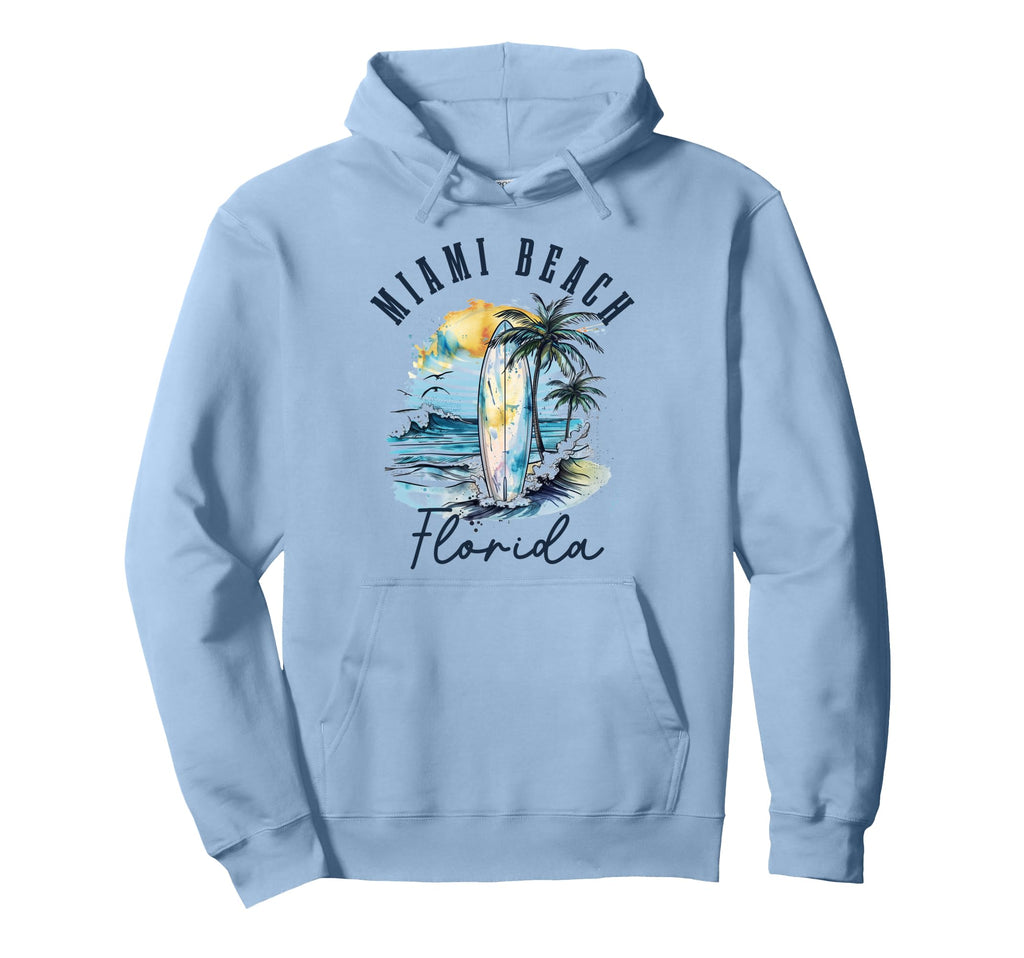 Miami Beach Florida Surf Surf Beach Surfer Hoodie - Graphic Print Unisex - T-Shirt, Sweatshirt, Hoodie