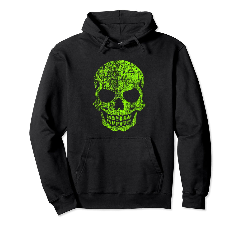Distressed Faded Skull Hoodie - Fun Novelty Design Unisex - T-Shirt, Sweatshirt, Hoodie
