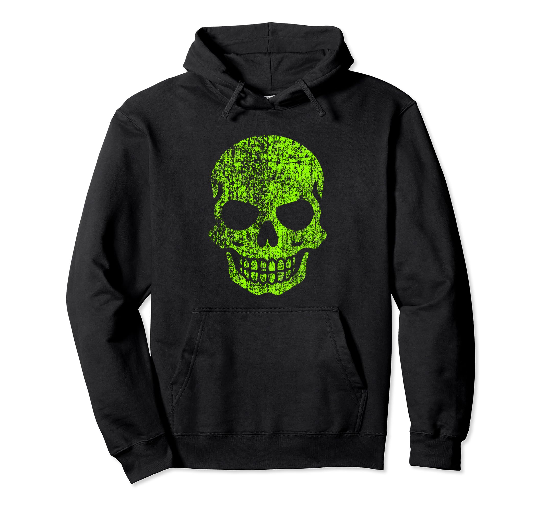 Distressed Faded Skull Hoodie - Fun Novelty Design Unisex - T-Shirt, Sweatshirt, Hoodie