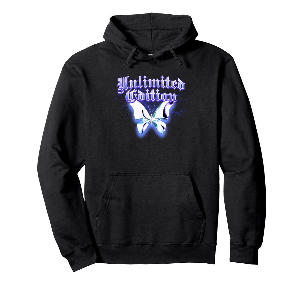 Butterfly Y2K Grunge Aesthetic Hoodie - Graphic Print for Adults - T-Shirt, Sweatshirt, Hoodie