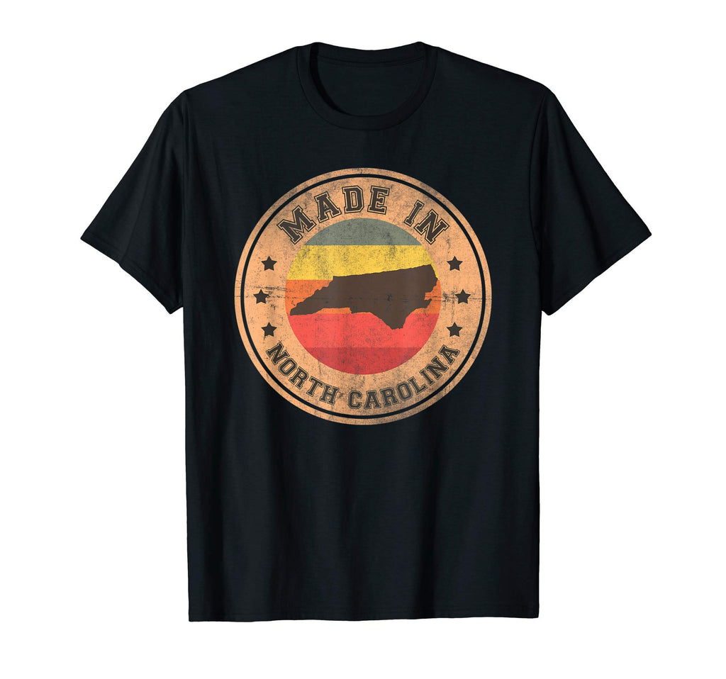 North Carolina Us State Map Stripe T-Shirt - Casual Everyday Wear Unisex - T-Shirt, Sweatshirt, Hoodie