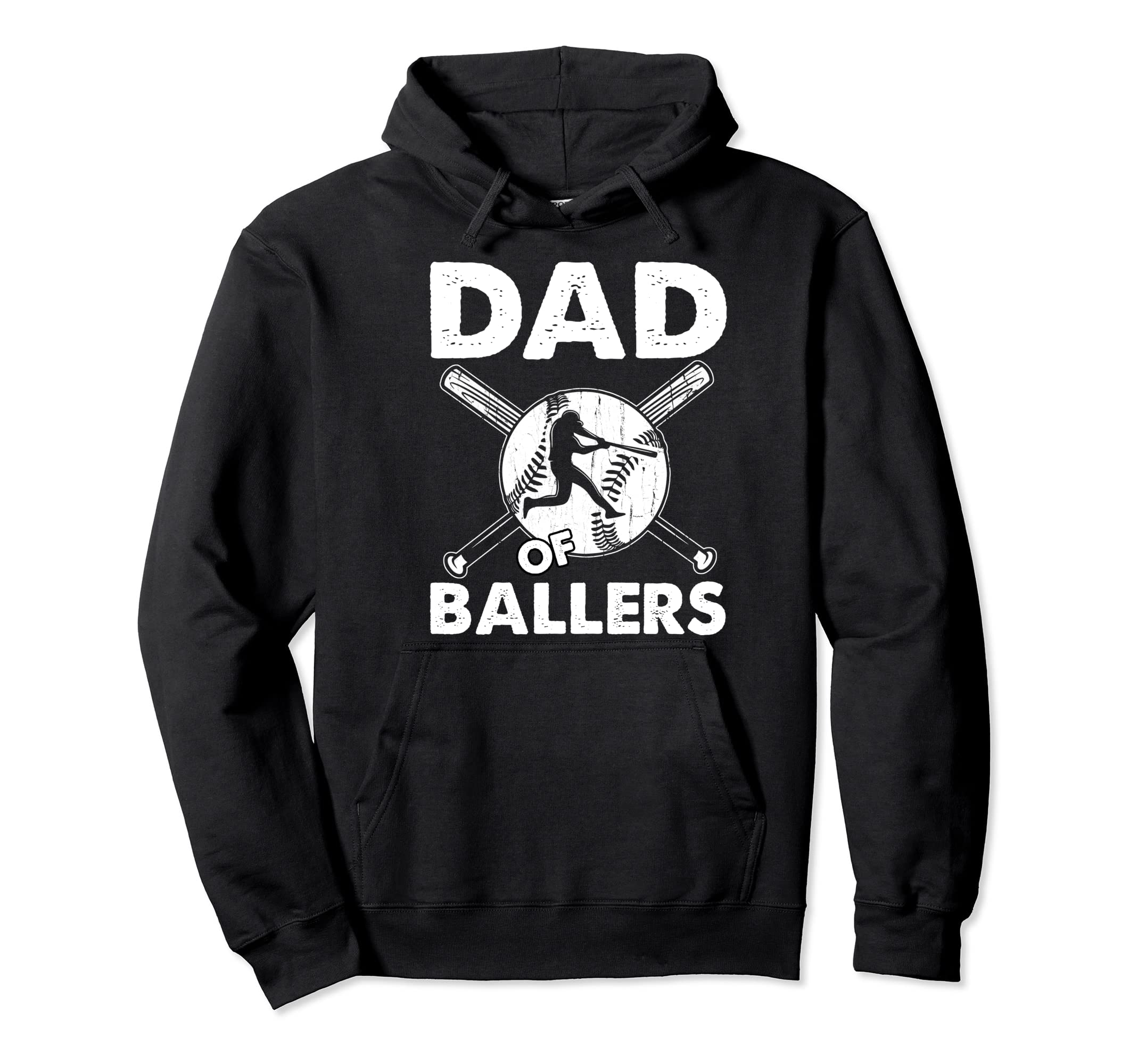 Mens Dad Ballers Baseball Softball Hoodie - Casual Everyday Wear Unisex - T-Shirt, Sweatshirt, Hoodie