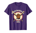 Proud Baseball Papa Dad T-Shirt - Aesthetic Graphic Men Women - T-Shirt, Sweatshirt, Hoodie