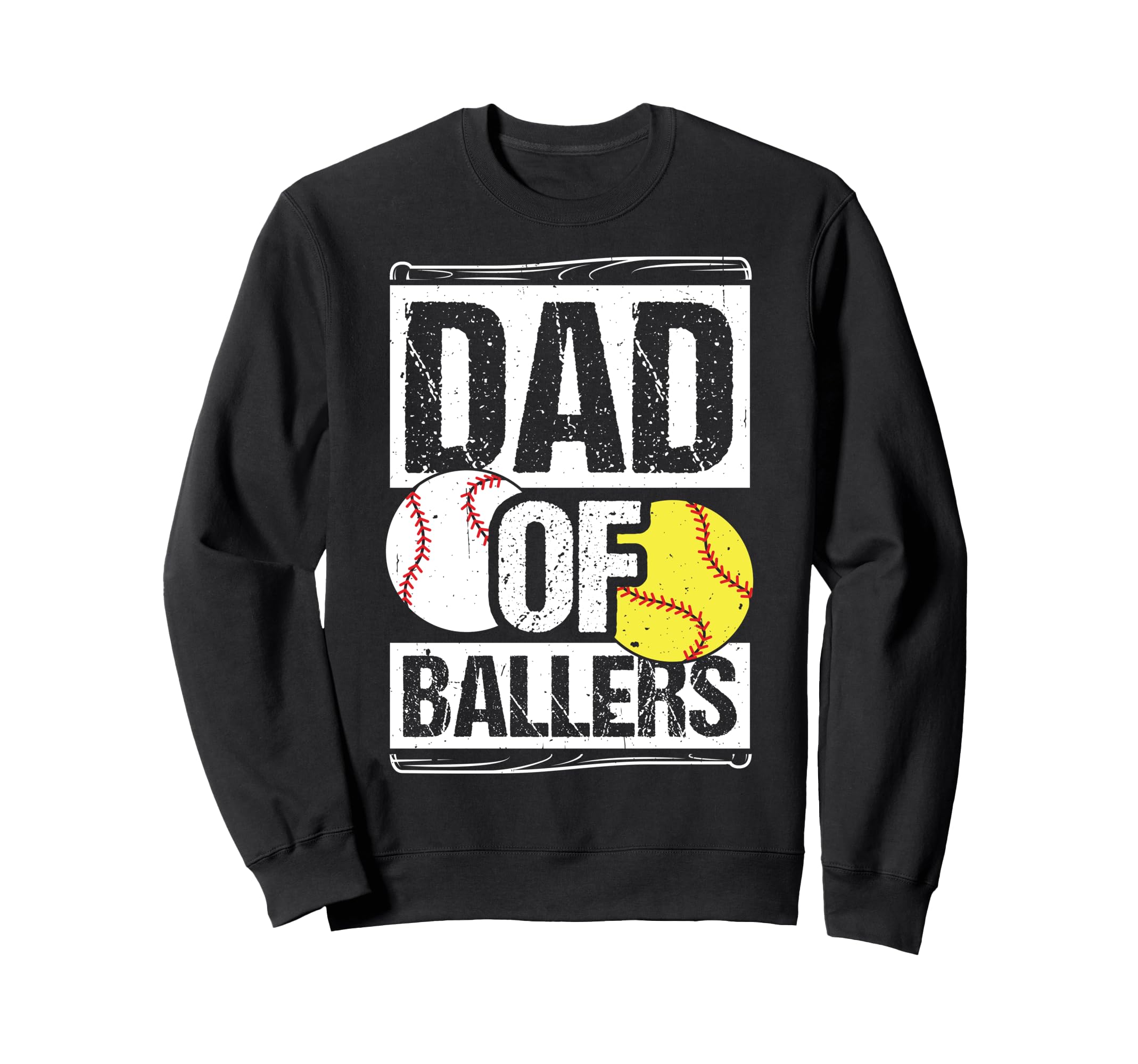 Dad Ballers Dad Baseball And Sweatshirt - Aesthetic Graphic for Adults - T-Shirt, Sweatshirt, Hoodie