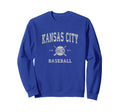 Kansas City Baseball Throwback Sweatshirt - Trendy Graphic Men Women - T-Shirt, Sweatshirt, Hoodie