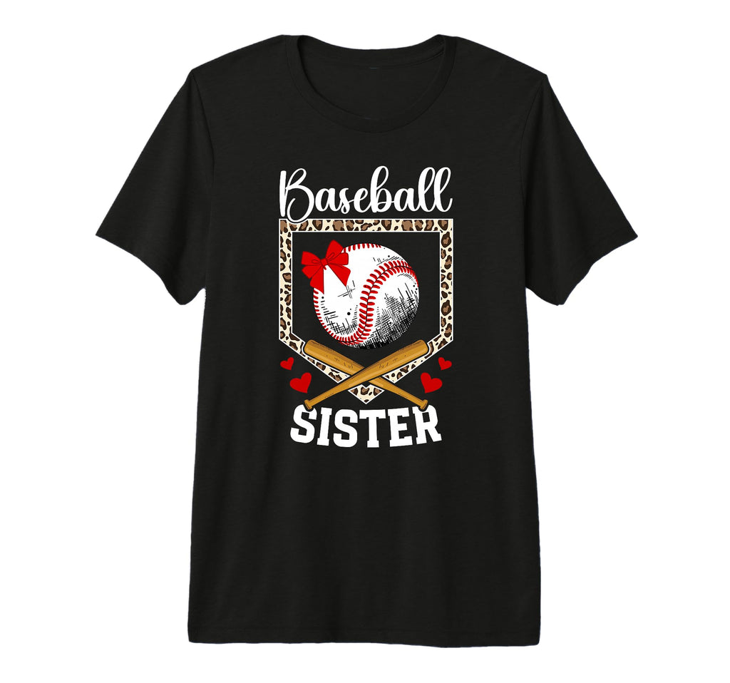 Baseball Sister Leopard Sister T-Shirt - Trendy Graphic for Adults - T-Shirt, Sweatshirt, Hoodie