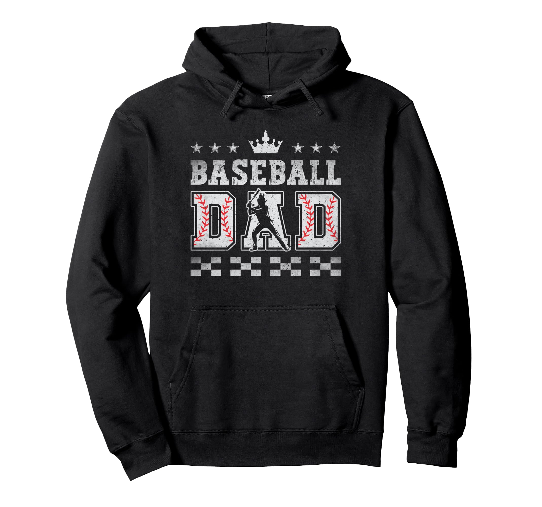 Baseball Dad Fathers Day Baseball Father Hoodie - Graphic Print for Adults - T-Shirt, Sweatshirt, Hoodie