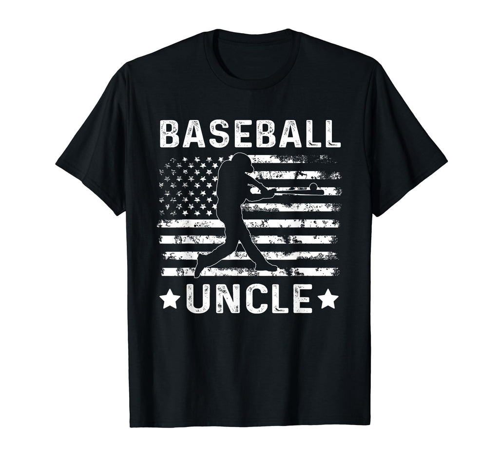 Baseball Uncle Usa Flag 4Th July T-Shirt - Fun Novelty Design for Adults - T-Shirt, Sweatshirt, Hoodie