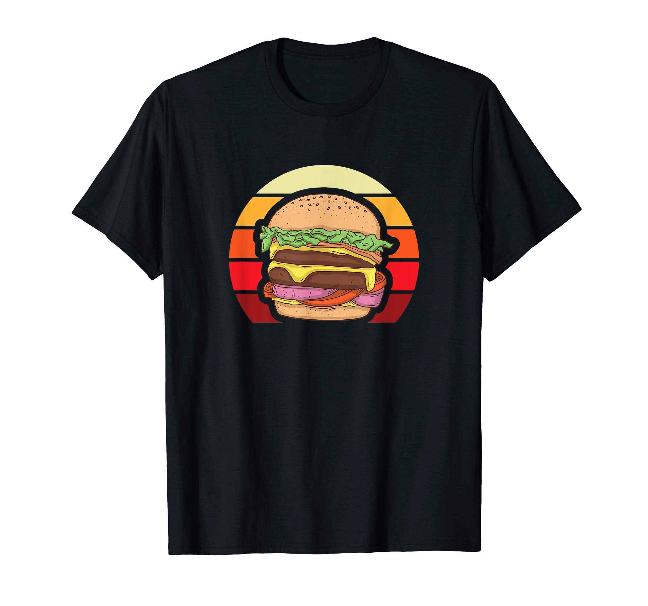 Tasty Cheeseburgers Sunset T-Shirt - Novelty Apparel Unisex - T-Shirt, Sweatshirt, Hoodie