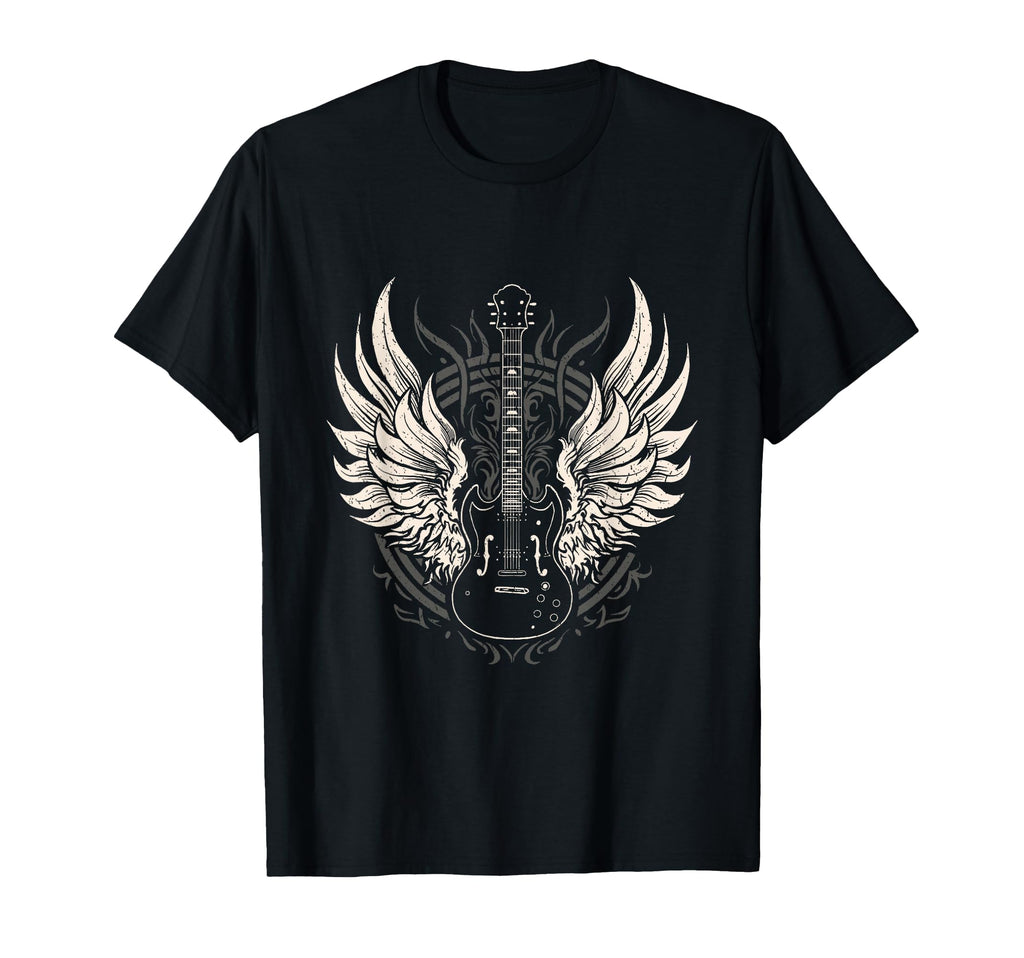 Guitar Wings 80S Rock Roll Music T-Shirt - Custom Art Print Men Women - T-Shirt, Sweatshirt, Hoodie