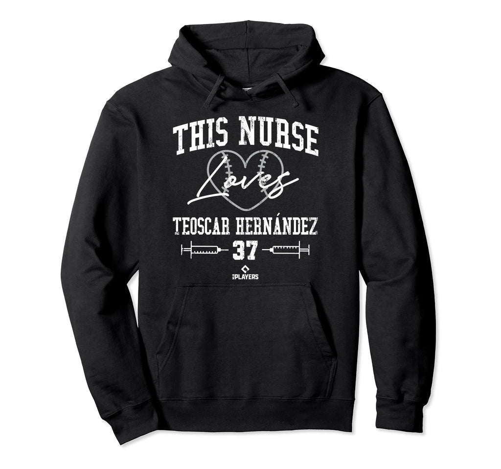 This Nurse Loves Teoscar Hernandez Hoodie - Minimalist Print for Adults - T-Shirt, Sweatshirt, Hoodie
