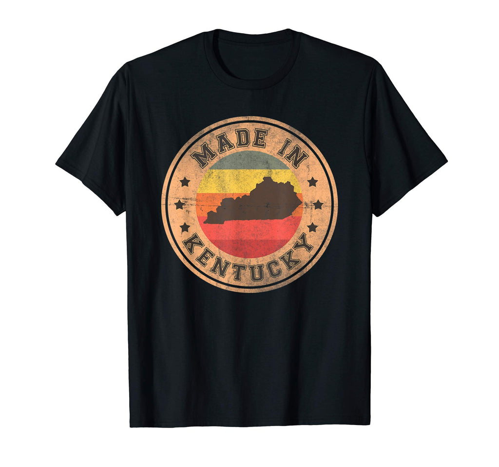 Kentucky Us State Map Stripes 1970 T-Shirt - Aesthetic Graphic Unisex - T-Shirt, Sweatshirt, Hoodie