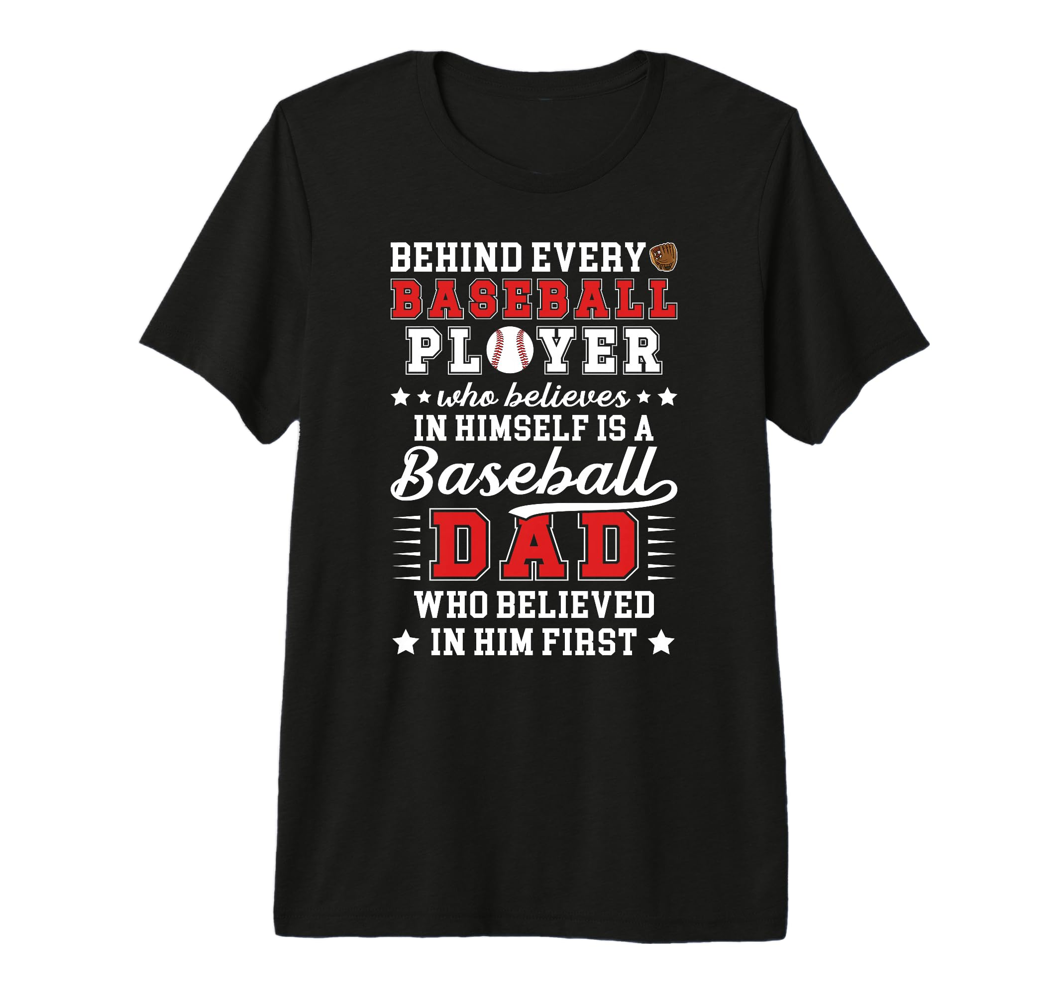 Mens Proud Baseball Dad Baseball T-Shirt - Custom Art Print for Adults - T-Shirt, Sweatshirt, Hoodie