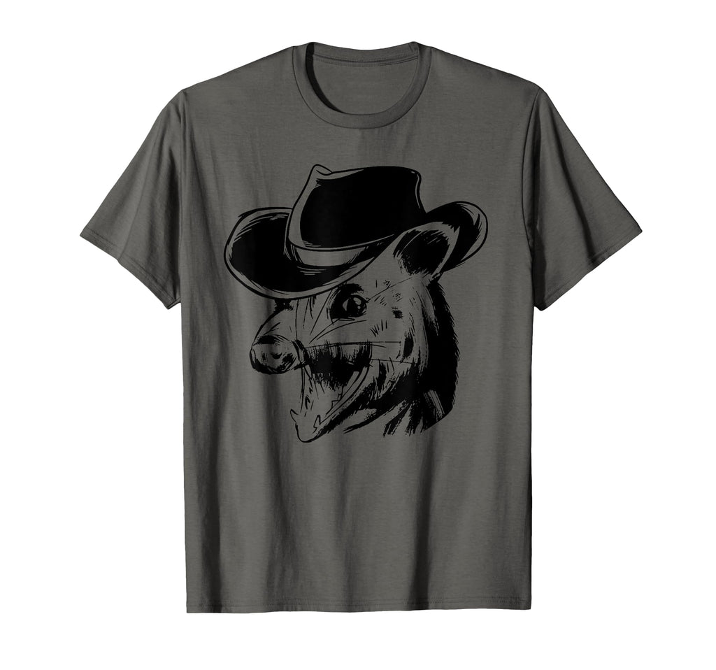 Opossum Cowboy Hat Funny Possum T-Shirt - Unique Graphic Men Women - T-Shirt, Sweatshirt, Hoodie