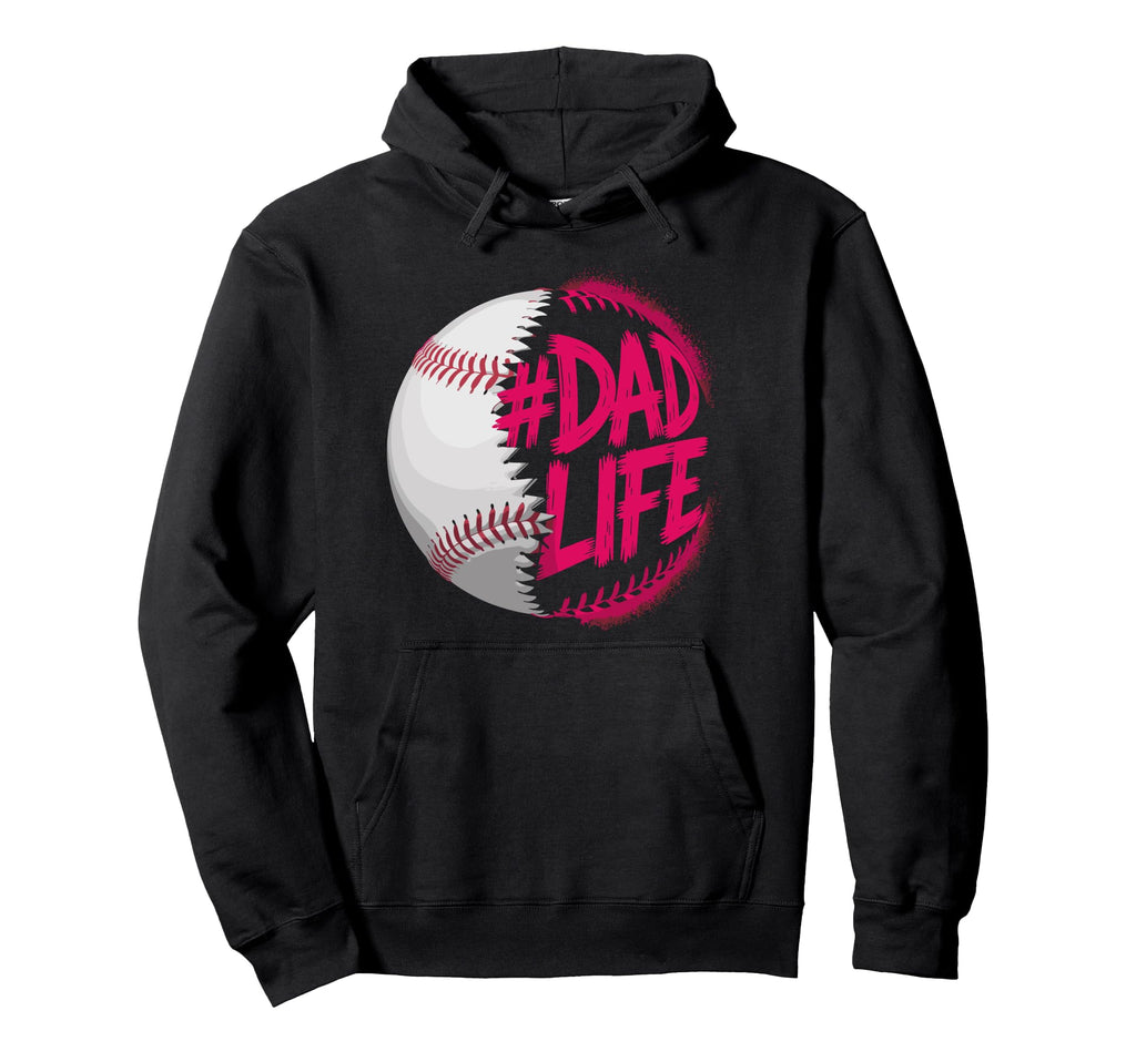 Dad Life Baseball Player Daddy And Hoodie - Novelty Apparel for Adults - T-Shirt, Sweatshirt, Hoodie