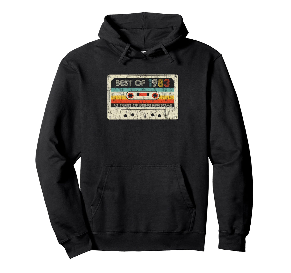 Best 1983 Birthday Yrs 1983 Cassette Hoodie - Streetwear Style Men Women - T-Shirt, Sweatshirt, Hoodie