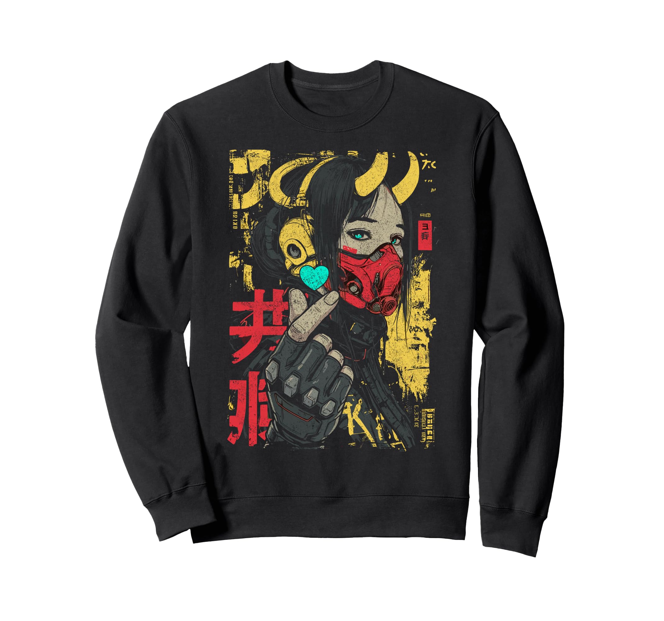 Japanese Streetwear Gothic Love Sweatshirt - Aesthetic Graphic for Adults - T-Shirt, Sweatshirt, Hoodie