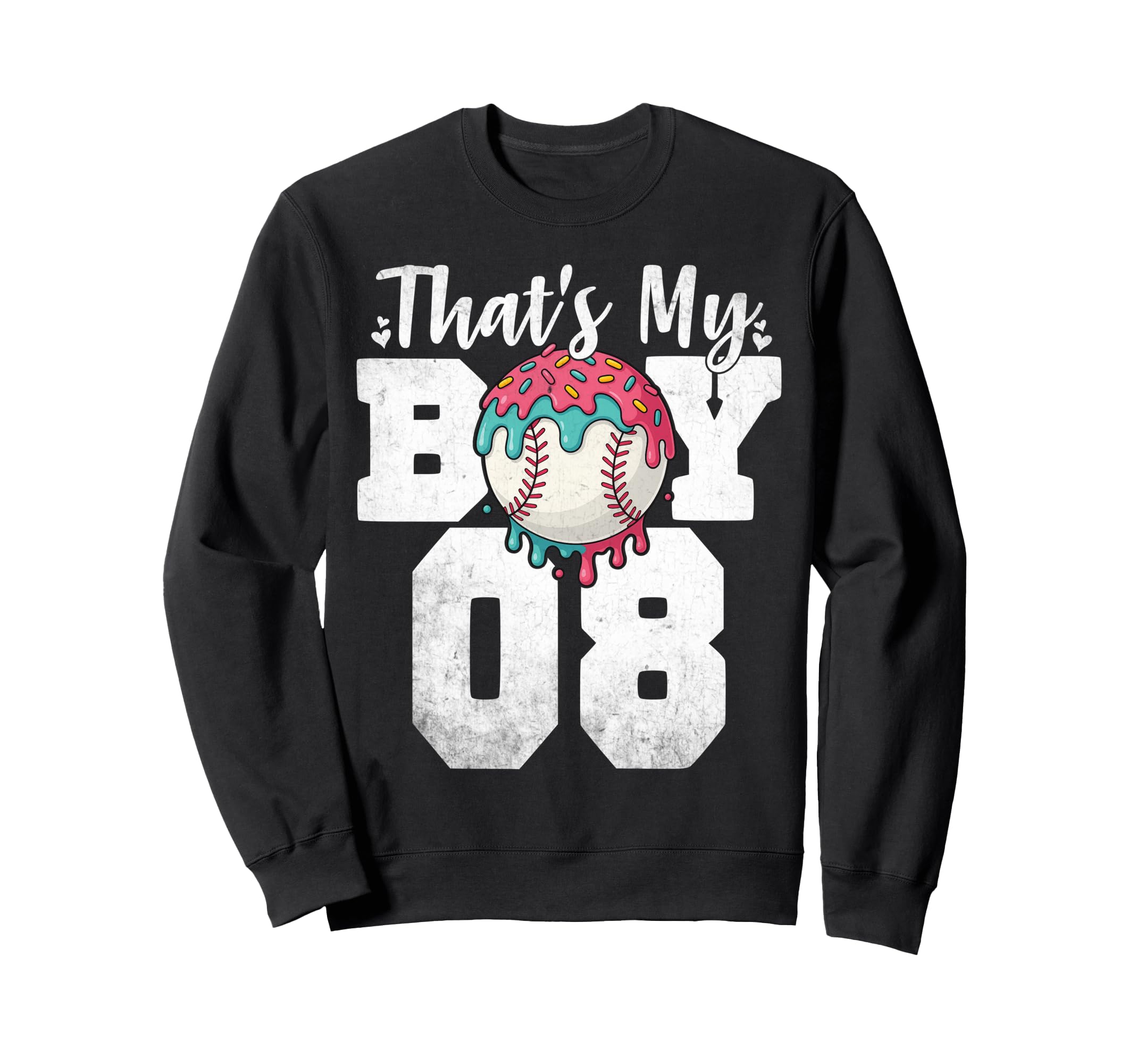 Thats My Baseball 8 Number Mom Dad 8 Sweatshirt - Trendy Graphic for Adults - T-Shirt, Sweatshirt, Hoodie