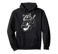 Funny Raccoon Playing Guitar Heavy Hoodie - Custom Art Print for Adults - T-Shirt, Sweatshirt, Hoodie