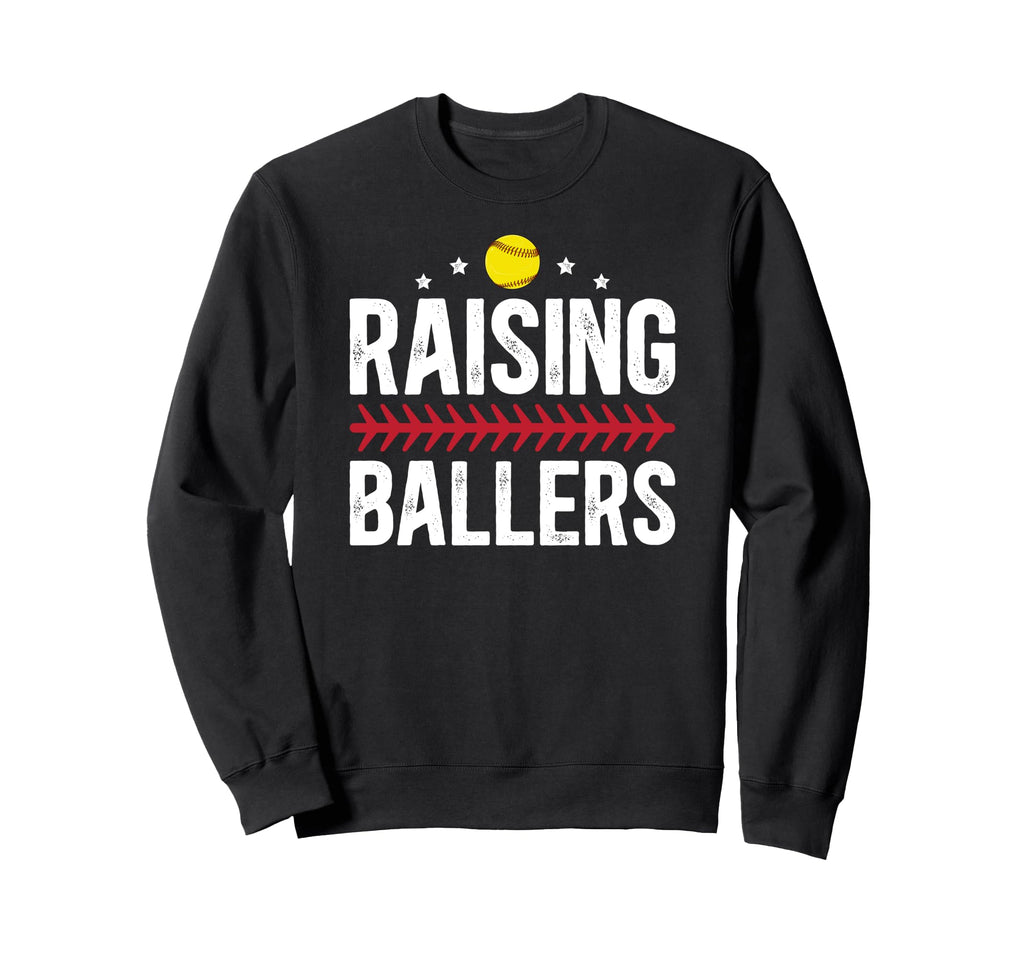 Raising Ballers Softball Dad Sweatshirt - Streetwear Style for Adults - T-Shirt, Sweatshirt, Hoodie
