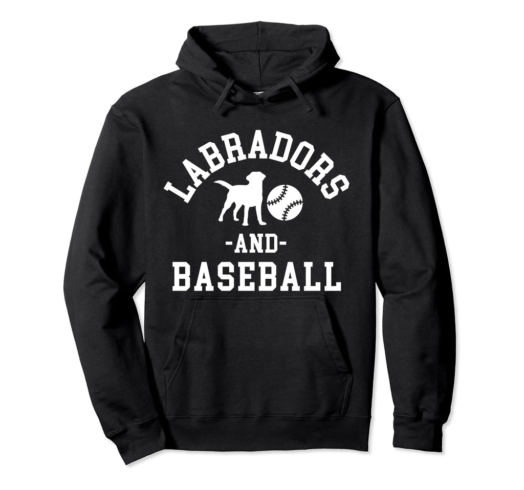 Black Yellow Chocolate Lab And Baseball Hoodie - Minimalist Print Unisex - T-Shirt, Sweatshirt, Hoodie