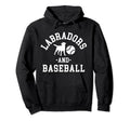 Black Yellow Chocolate Lab And Baseball Hoodie - Minimalist Print Unisex - T-Shirt, Sweatshirt, Hoodie