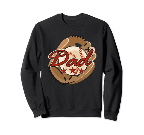 1 Dad Baseball Number One Daddy Son Sweatshirt - Graphic Print Unisex - T-Shirt, Sweatshirt, Hoodie
