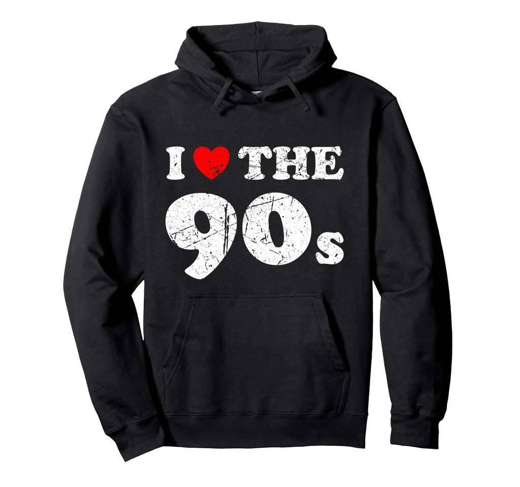 Distressed Grunge Worn Out I Love 90S Hoodie - Custom Art Print Men Women - T-Shirt, Sweatshirt, Hoodie