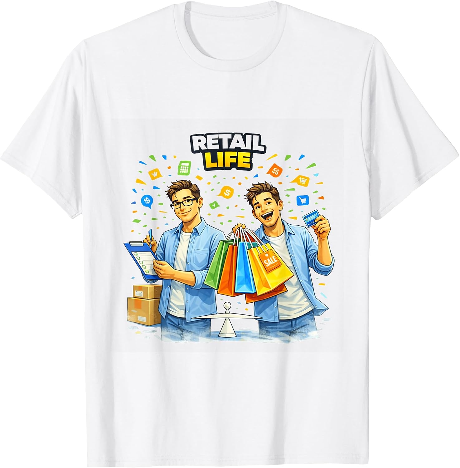 Modern Retail Illustration - Adult & Kids T-Shirts, Sweatshirts & Hoodies apparel design preview 1
