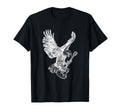 Seembo Eagle Playing Guitar Guitarist T-Shirt - Minimalist Print Unisex - T-Shirt, Sweatshirt, Hoodie