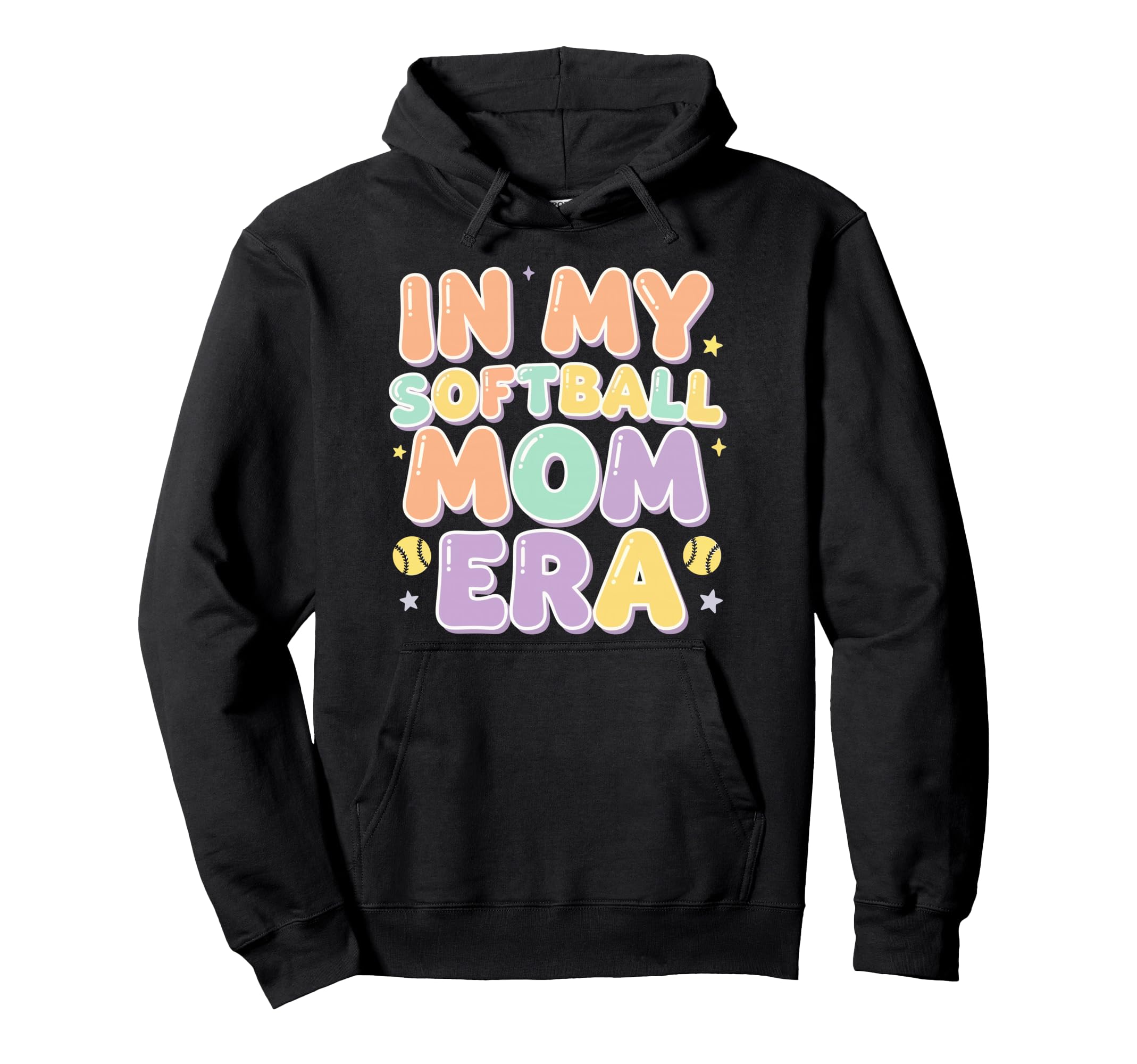 My Softball Mom Era Softball Mama Hoodie - Aesthetic Graphic for Adults - T-Shirt, Sweatshirt, Hoodie
