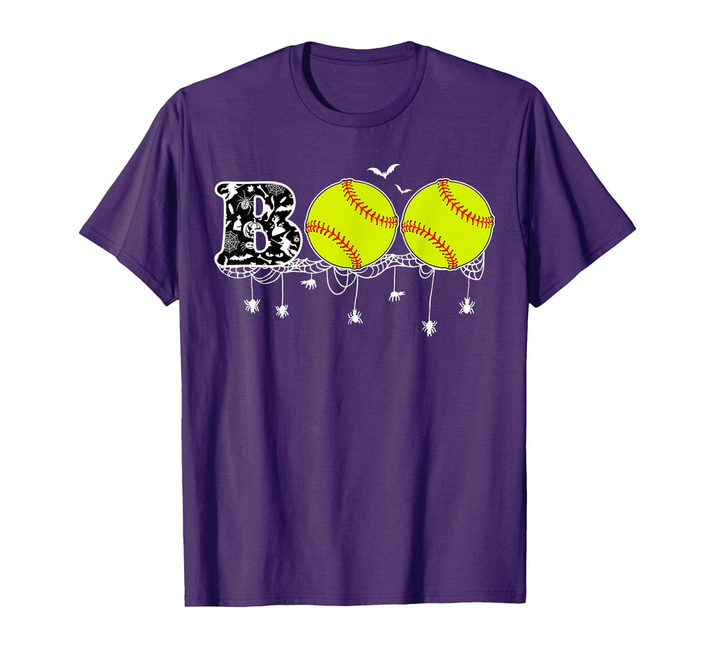 Halloween Softball Lover Boo Baseball T-Shirt - Minimalist Print Unisex - T-Shirt, Sweatshirt, Hoodie