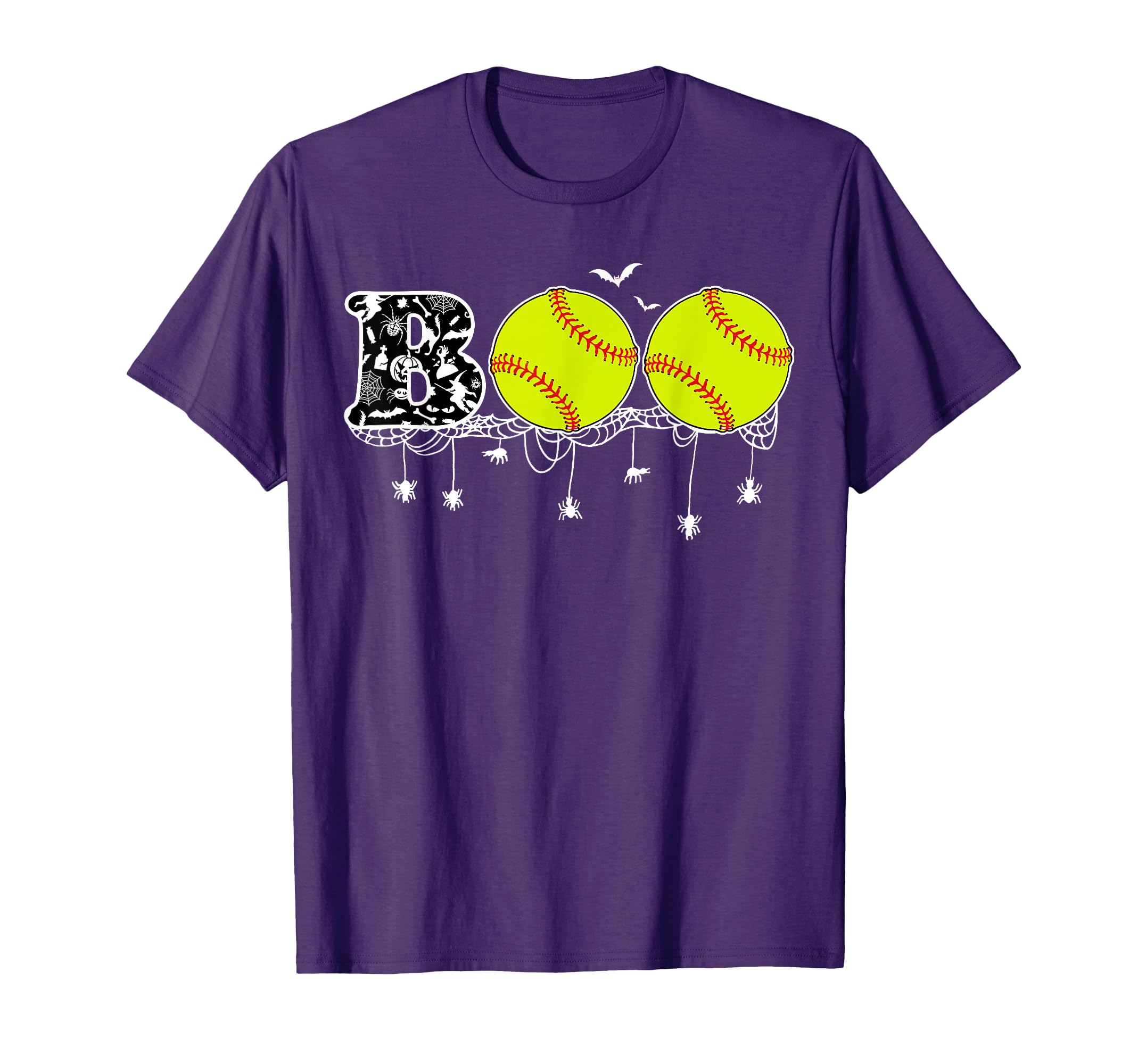 Halloween Softball Lover Boo Baseball T-Shirt - Minimalist Print Unisex - T-Shirt, Sweatshirt, Hoodie