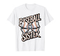Baseball Sister Bow Sports T-Shirt - Trendy Graphic Men Women - T-Shirt, Sweatshirt, Hoodie